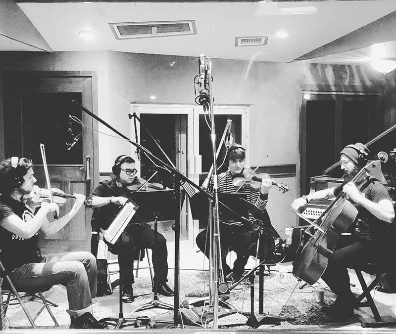 Kronos Quartet, Marc Urselli session with RS-2, East Side Sound Studio, USA