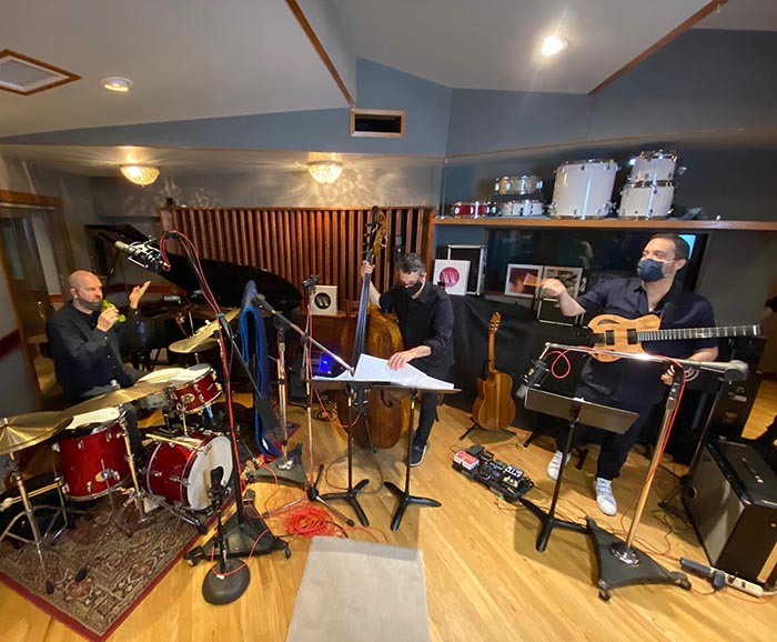 ARM-1S and RS-2 during John Patitucci, Rogerio Boccato, Yatom Silberstein session at East Side Sound (USA)